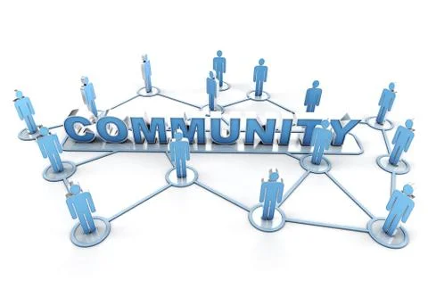 Linked community Stock Illustration