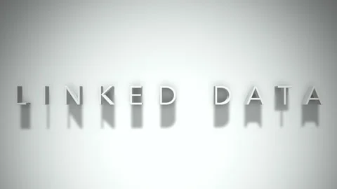 Linked Data 3D title animation with shadows on a white background Vidéo 296707335