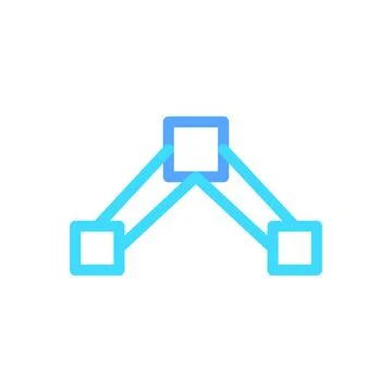 Linked Data Structure Graph Network Icon Design Stock Illustration