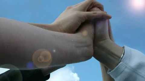 Linked Hands 3D Stock Footage 19375483