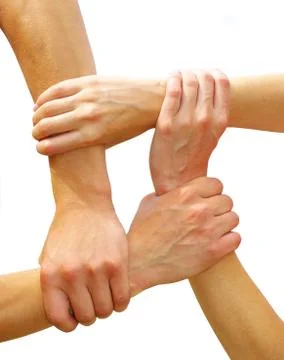 Linked hands Stock Photos