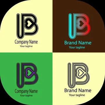 Linked Initials logo Stock Illustration