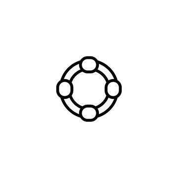 Linked interconnectedness concept circle illustration, showcasing unity rel.. Stock Illustration