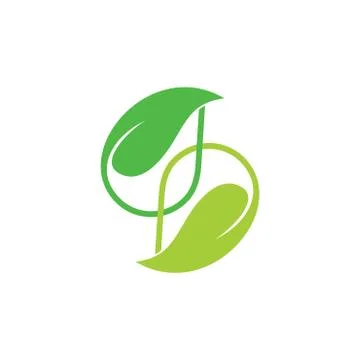 Linked leaf colorful logo vector Stock Illustration