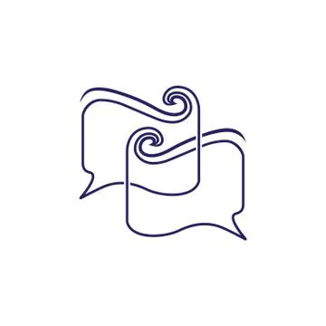 Linked line book talk education symbol vector Stock-Illustration