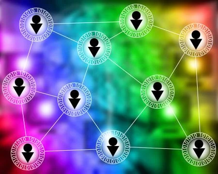 Linked profiles 库存插图