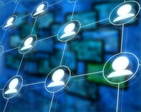 Linked profiles Stockillustratie