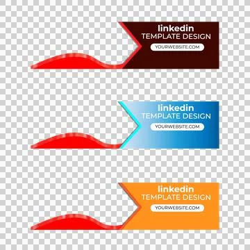 Linkedin cover banner template illustrator Stock Illustration