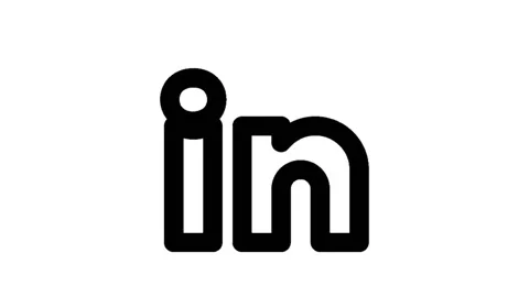 LinkedIn icon background animated, logo symbol, social media Stock Footage 244150209