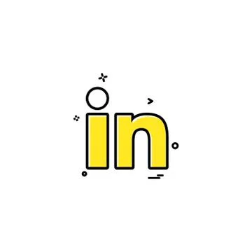 Linkedin icon design vector Illustrazione stock