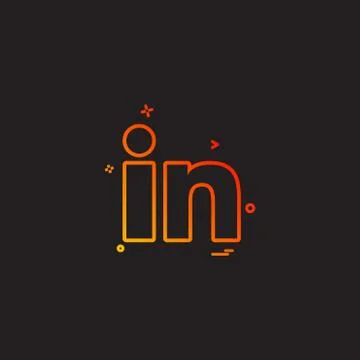 Linkedin icon design vector Illustrazione stock
