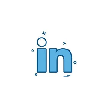 Linkedin icon design vector Illustrazione stock