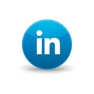 Linkedin icon, simple style Stock Illustration