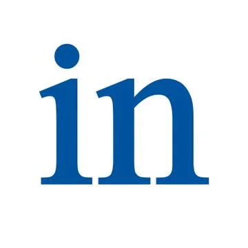 Linkedin icon on white. Stock Illustration