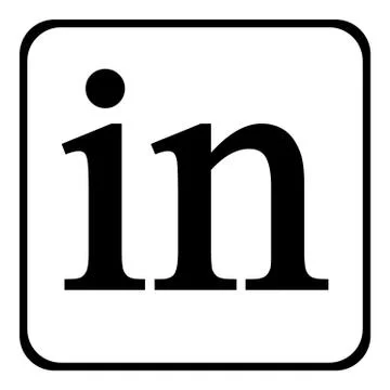 Linkedin icon on white. Stock Illustration