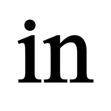 Linkedin icon on white. Stock Illustration