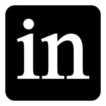 Linkedin icon on white. Stock Illustration