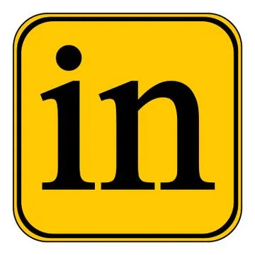 Linkedin icon on white. Stock Illustration
