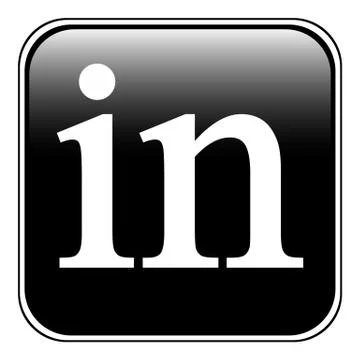 Linkedin icon on white. Stock Illustration