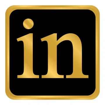 Linkedin icon on white. Stock Illustration