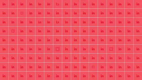 LinkedIn icons on network background Stock Footage 255964136