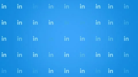 LinkedIn icons on network background Stock Footage 255964231