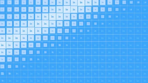 LinkedIn icons pattern on network background Stock Footage 166138283
