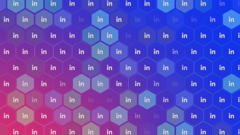 LinkedIn icons pattern on network background 스톡 동영상 166138289