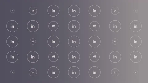 LinkedIn icons pattern on network background Stock Footage 166884856