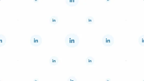 LinkedIn icons pattern on network background Stock Footage 169576846