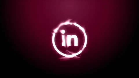 Linkedin Logo  Background Stock Footage 246711269