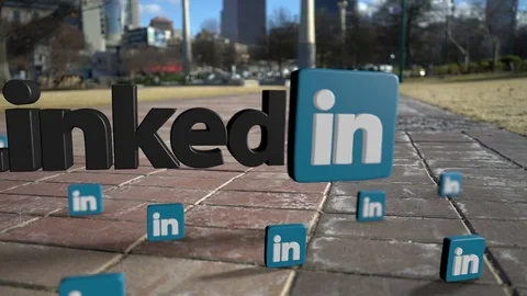 Linkedin logo Stock Footage 72445945