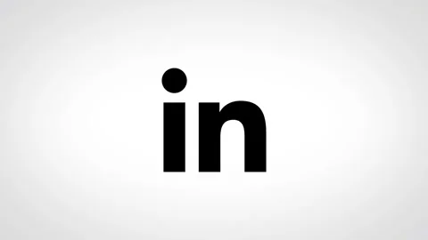 Linkedin logo glitch animation on a white background, the appearance Vídeos de archivo 245082568