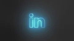 LInkedin Logo Light Reveal | Stock Video | Pond5