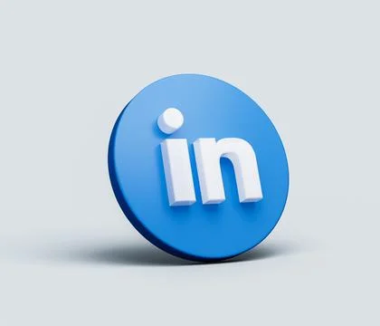 Linkedin logo or icon isolated on a white background - social media banner and s Stock Illustration