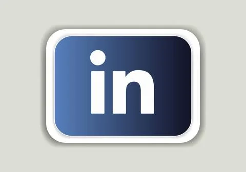 LinkedIn logo sign symbol vector.  Mobile apps online service icon. Social Media Stock Illustration