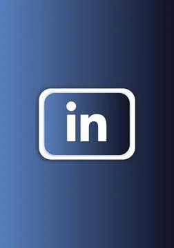 LinkedIn logo sign symbol vector.  Mobile apps online service icon. Social Media Stock Illustration