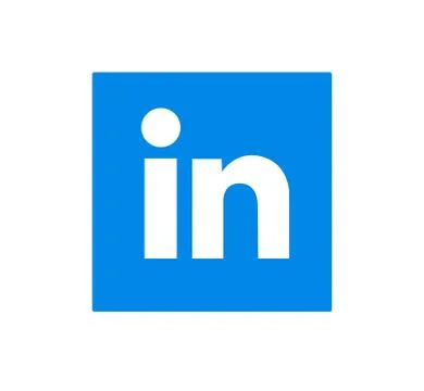Linkedin logo sign on white background. Linkedin is a business social network Stock Illustration