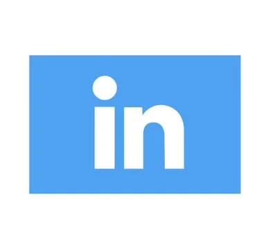 Linkedin logo sign on white background. Linkedin is a business social network Stock Illustration