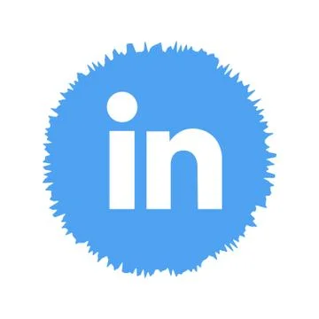 Linkedin logo sign on white background. Linkedin is a business social network Stock Illustration