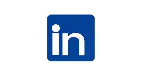 Linkedin logo sign on white background. Linkedin is a business social netwo.. Stock Illustration