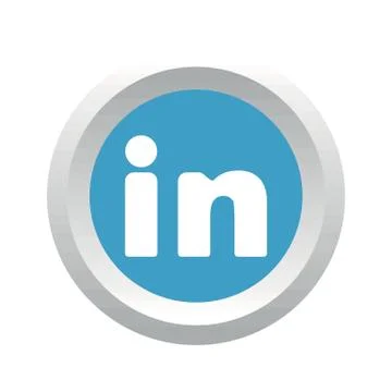 Linkedin social logo Stock Illustration