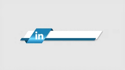 Linkedin Social Media Lower Third Stock Footage 204012806