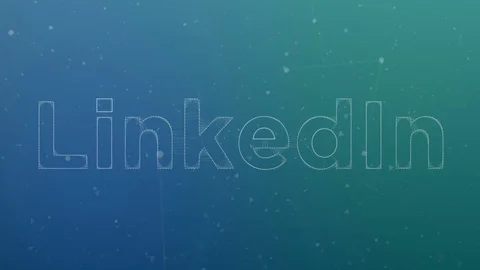 LinkedIn style motion background social network business animation Stock Footage