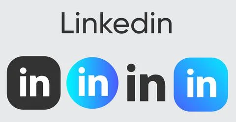 Linkedin vector icon illustration. Linkedin vector logo. Illustrazione stock