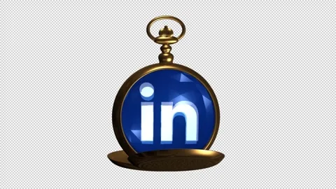 Linkedin Vintage Icon witrh Alpha Channel Stock Footage 248077589