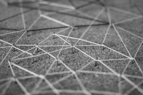 Linking entities. Network, networking, social media, connectivity, internet  Foto stock