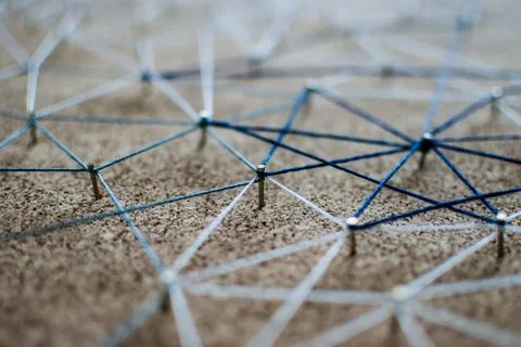 Linking entities. Network, networking, social media, connectivity, internet  Foto stock