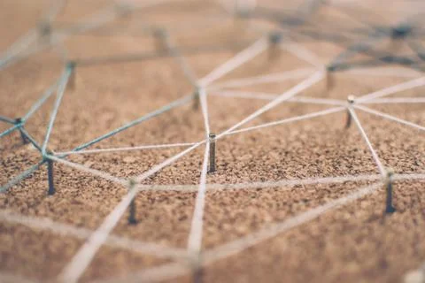 Linking entities. Network, networking, social media, connectivity Stock Photos