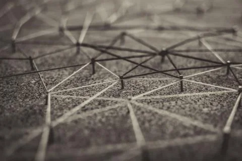 Linking entities. Network, networking, social media, connectivity Stock Photos